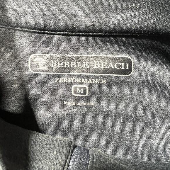 Pebble Beach Performance 1/4 Zip Charcoal Gray Medium - Picture 3 of 7